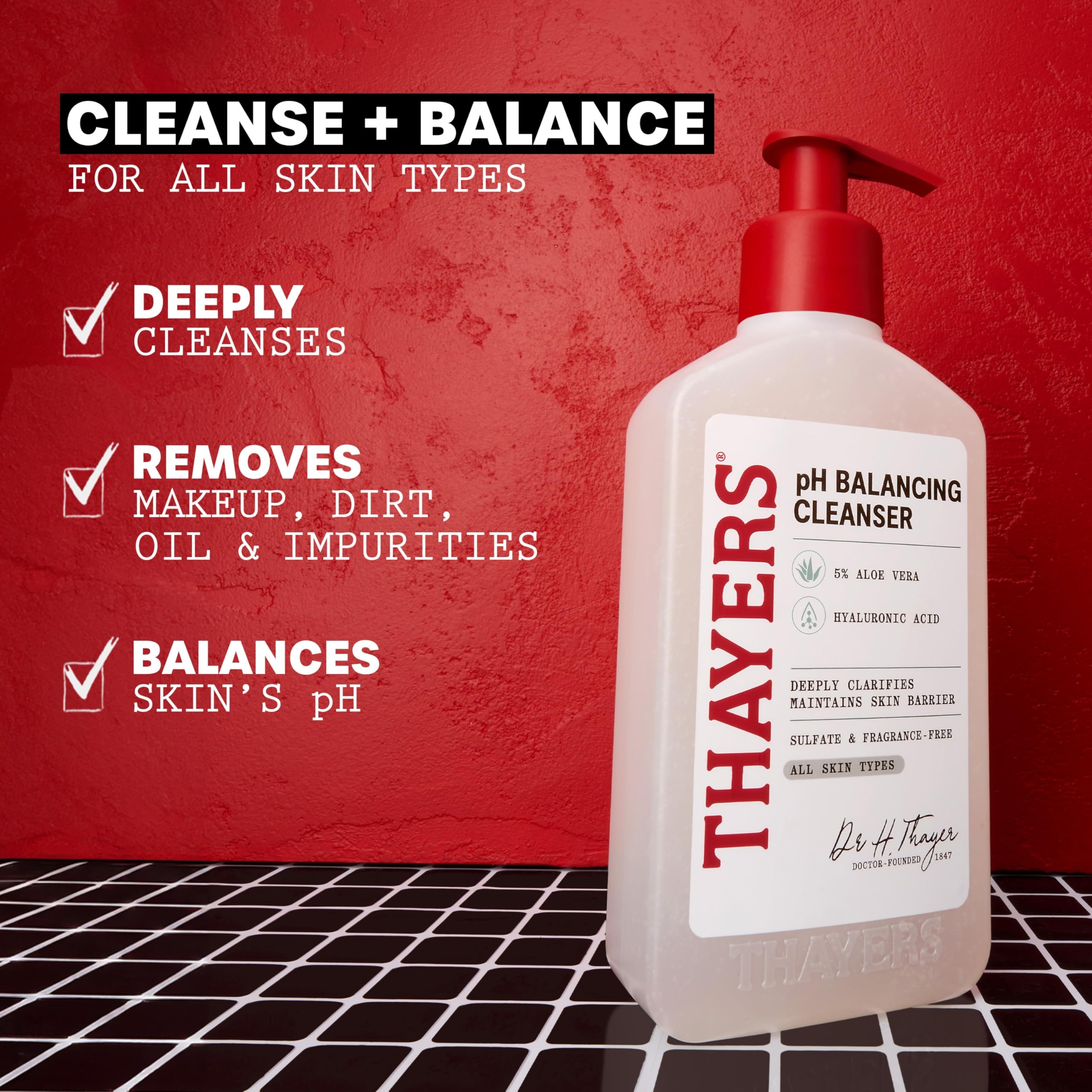 THAYERS limpieza en mano con espuma leve que beneficia piel equilibrada