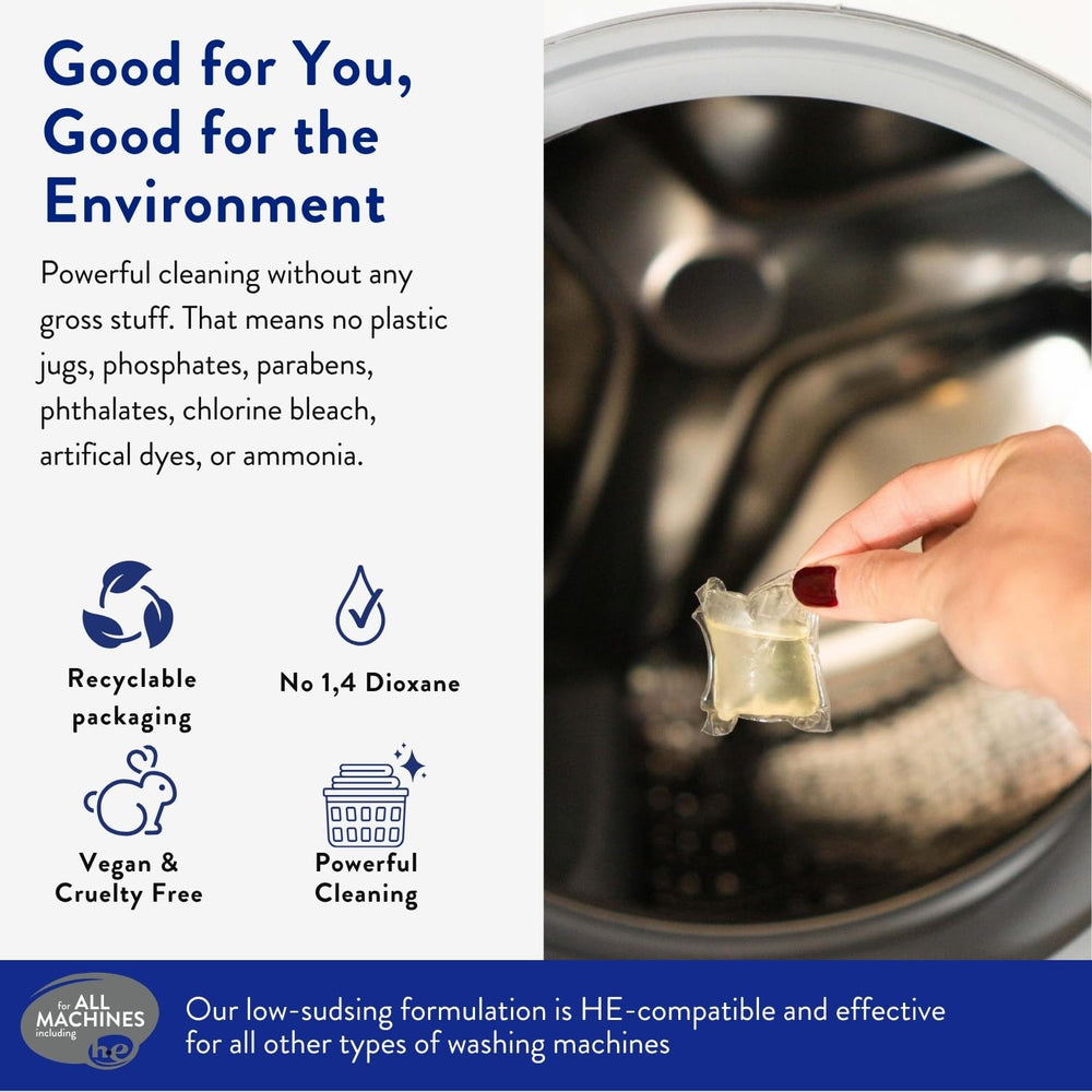 THE CLEAN PEOPLE cápsula en mano para mostrar tamaño y dosificación práctica