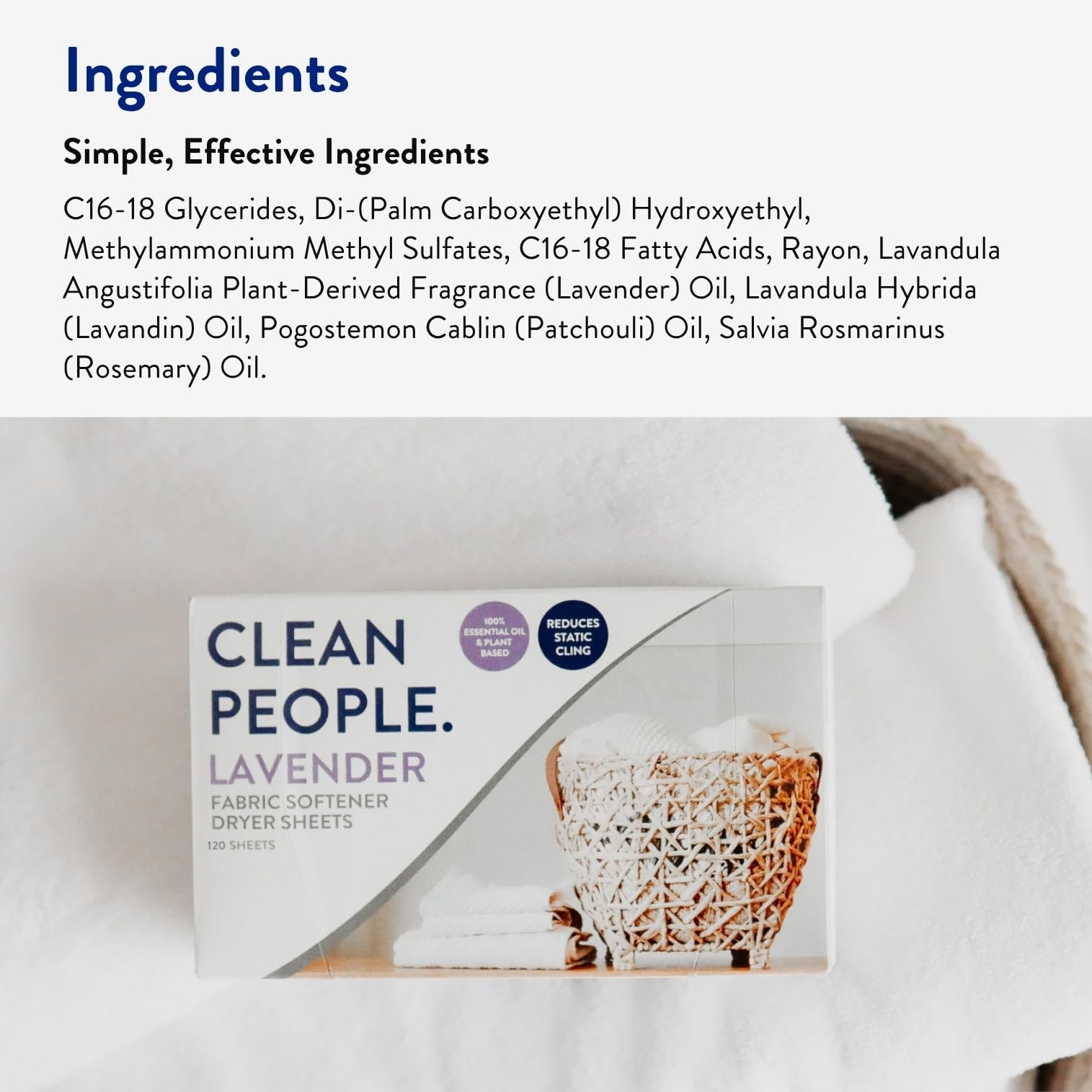 THE CLEAN PEOPLE botella de aceite esencial de lavanda asociada