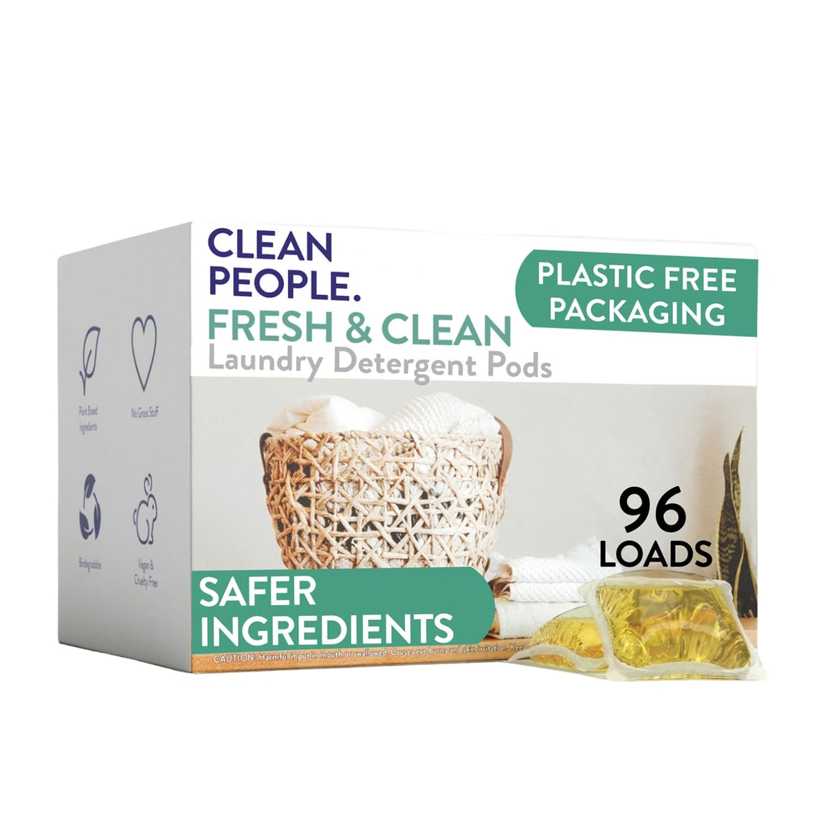 THE CLEAN PEOPLE envase frontal reciclable mostrando cantidad y sello hipoalergénico
