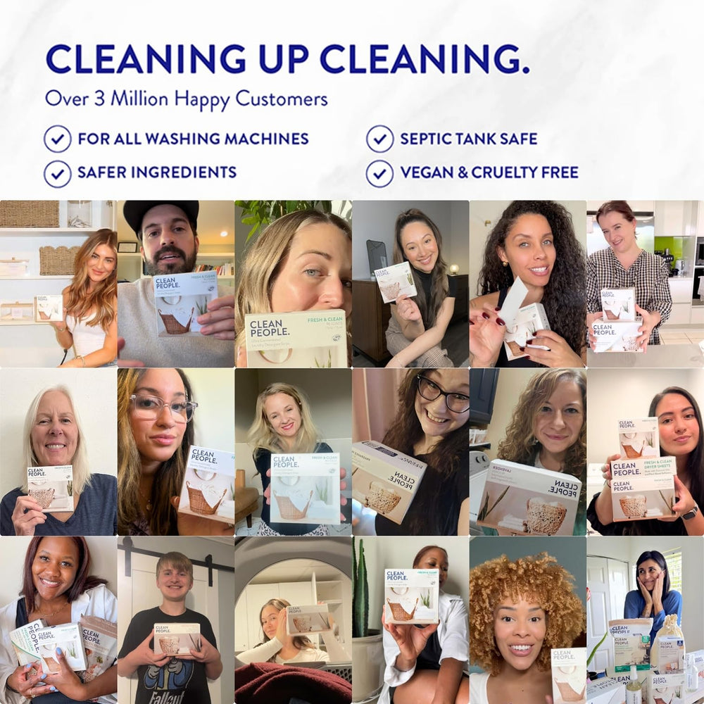 THE CLEAN PEOPLE comparación de tamaño y cantidad, 120 hojas por caja