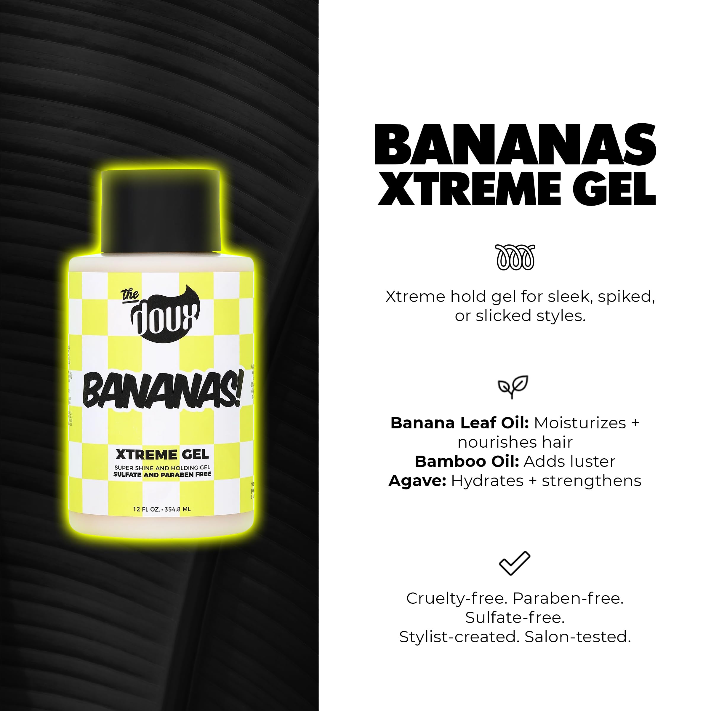 The Doux gel BANANAS aplicado en mano, demuestra control y fácil extensión