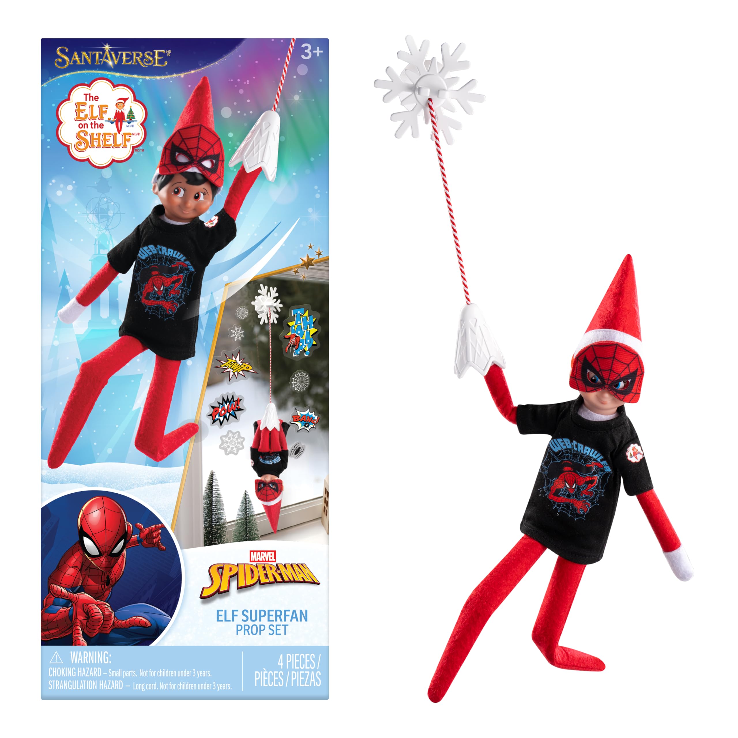 The Elf on the Shelf camiseta Spider-Man frontal para disfraces del elfo, añade encanto