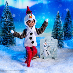 The Elf on the Shelf detalle de tejido resistente muestra calidad y durabilidad