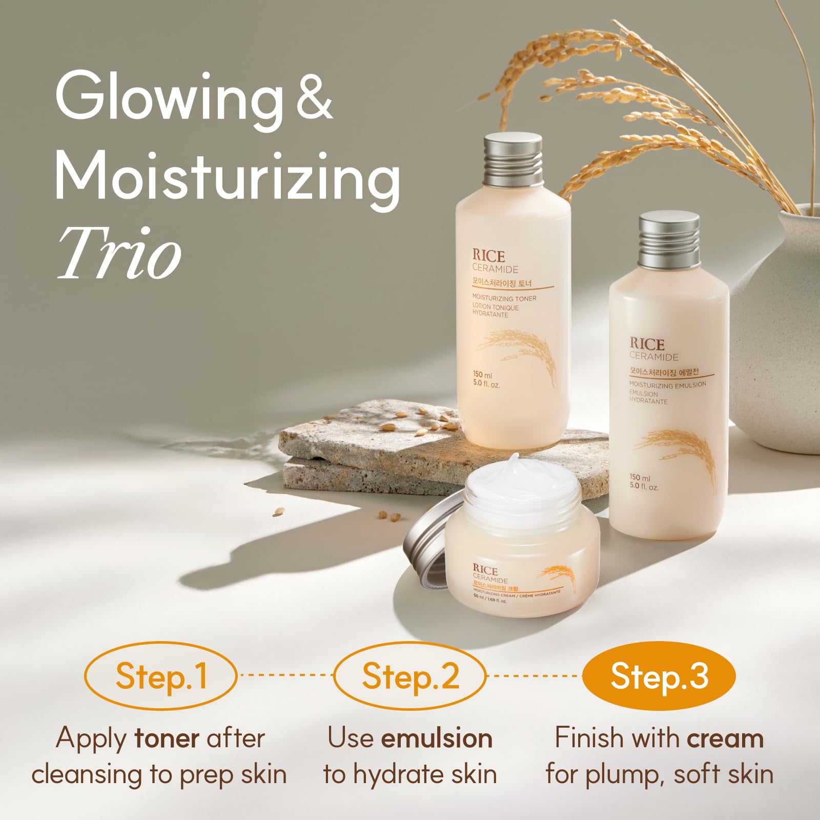 The Face Shop crema Rice Ceramide en rutina matutina mejora hidratación antes del SPF