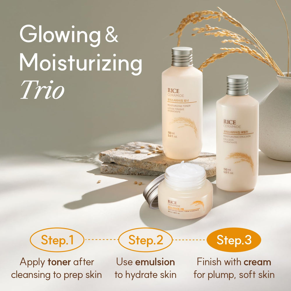 The Face Shop crema Rice Ceramide en rutina matutina mejora hidratación antes del SPF