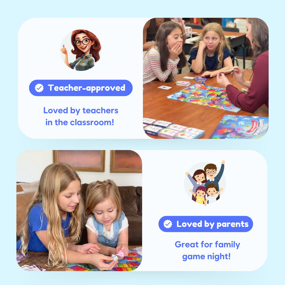 The Fidget Game comparación de tamaño del tablero y piezas para fácil almacenamiento