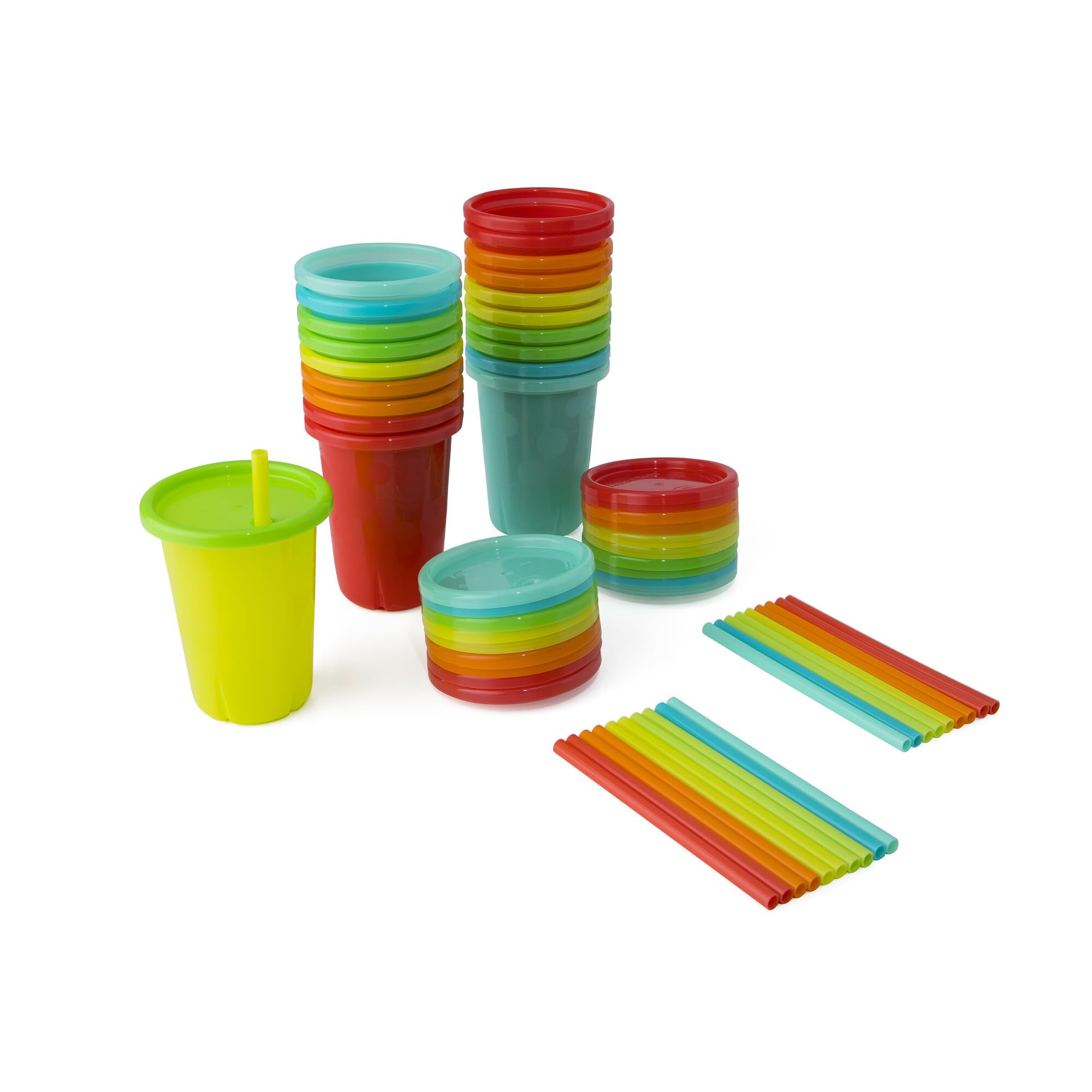 The First Years vista frontal del pack de 20 vasos, ahorro y conveniencia