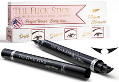 The Flick Stick vista frontal del sello y aplicador, precisión rápida