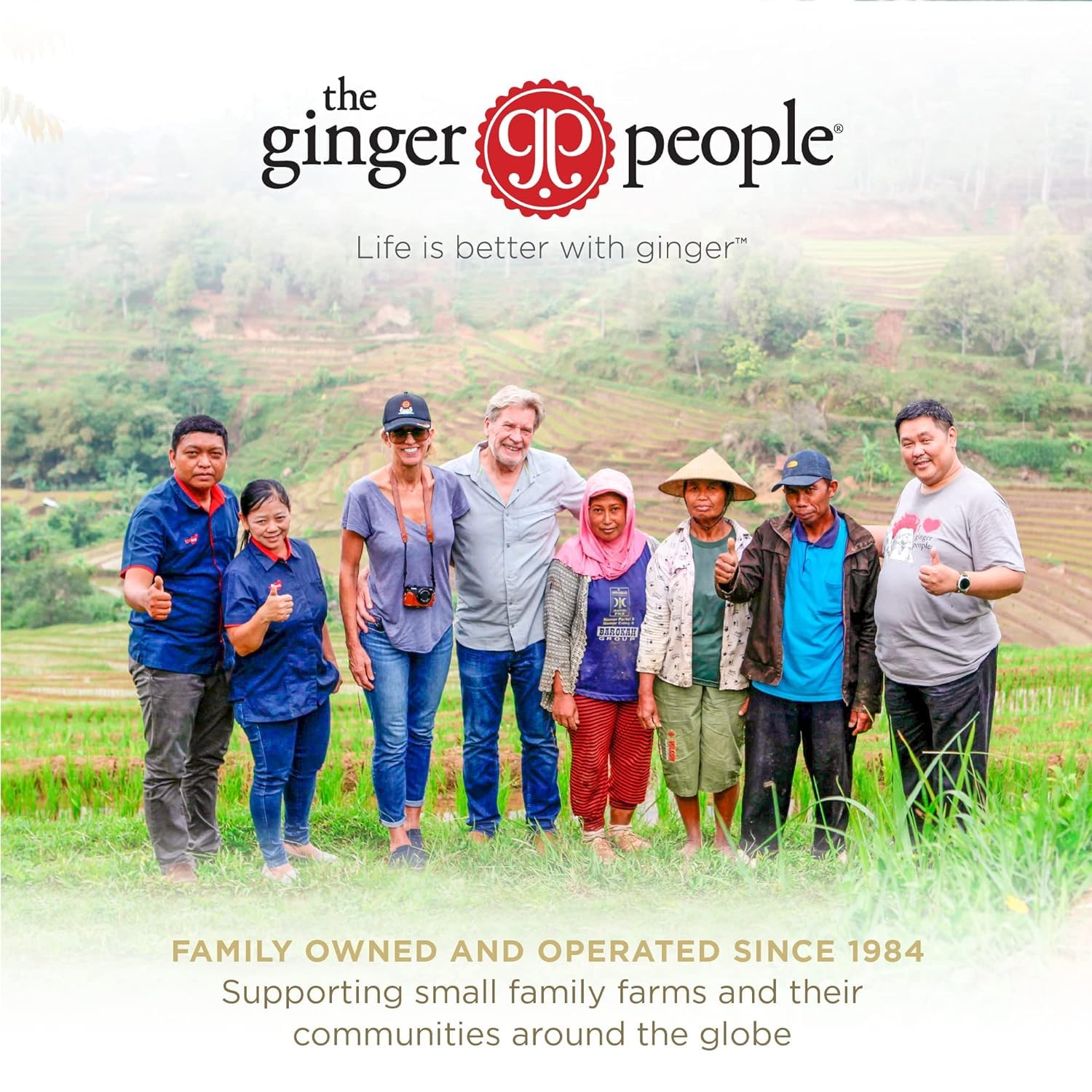 The Ginger People botella en cocina mostrando uso en recetas caseras