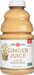 The Ginger People botella frontal mostrando jugo 99% jengibre y etiqueta clara