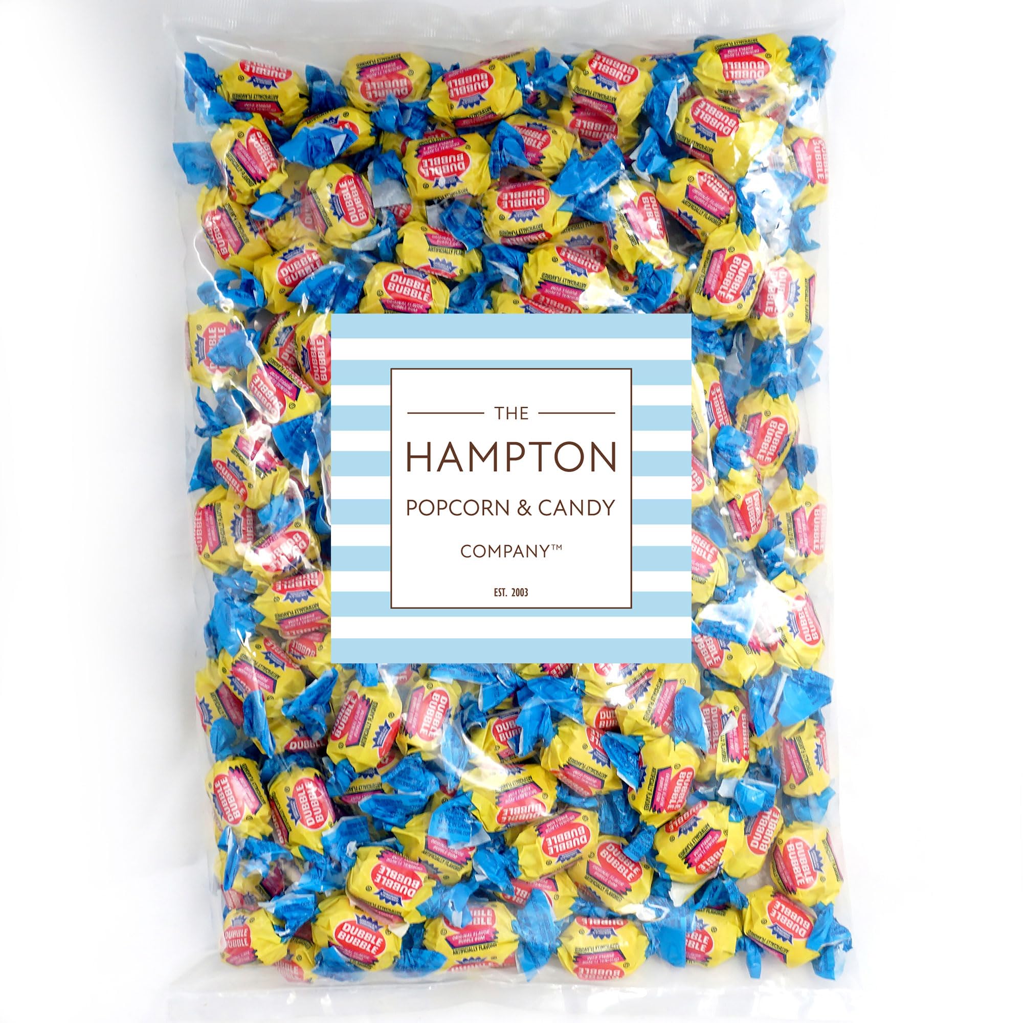 The Hampton Popcorn Company primer plano textura del chicle rosa para pompas