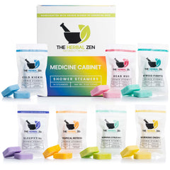 The Herbal Zen empaque frontal que muestra pack de 14 y beneficio spa casero