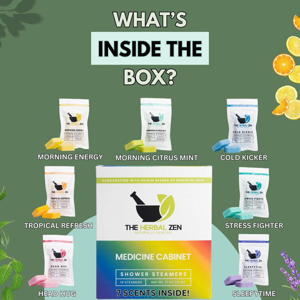 The Herbal Zen pastilla en uso en ducha demostrando vapor aromático