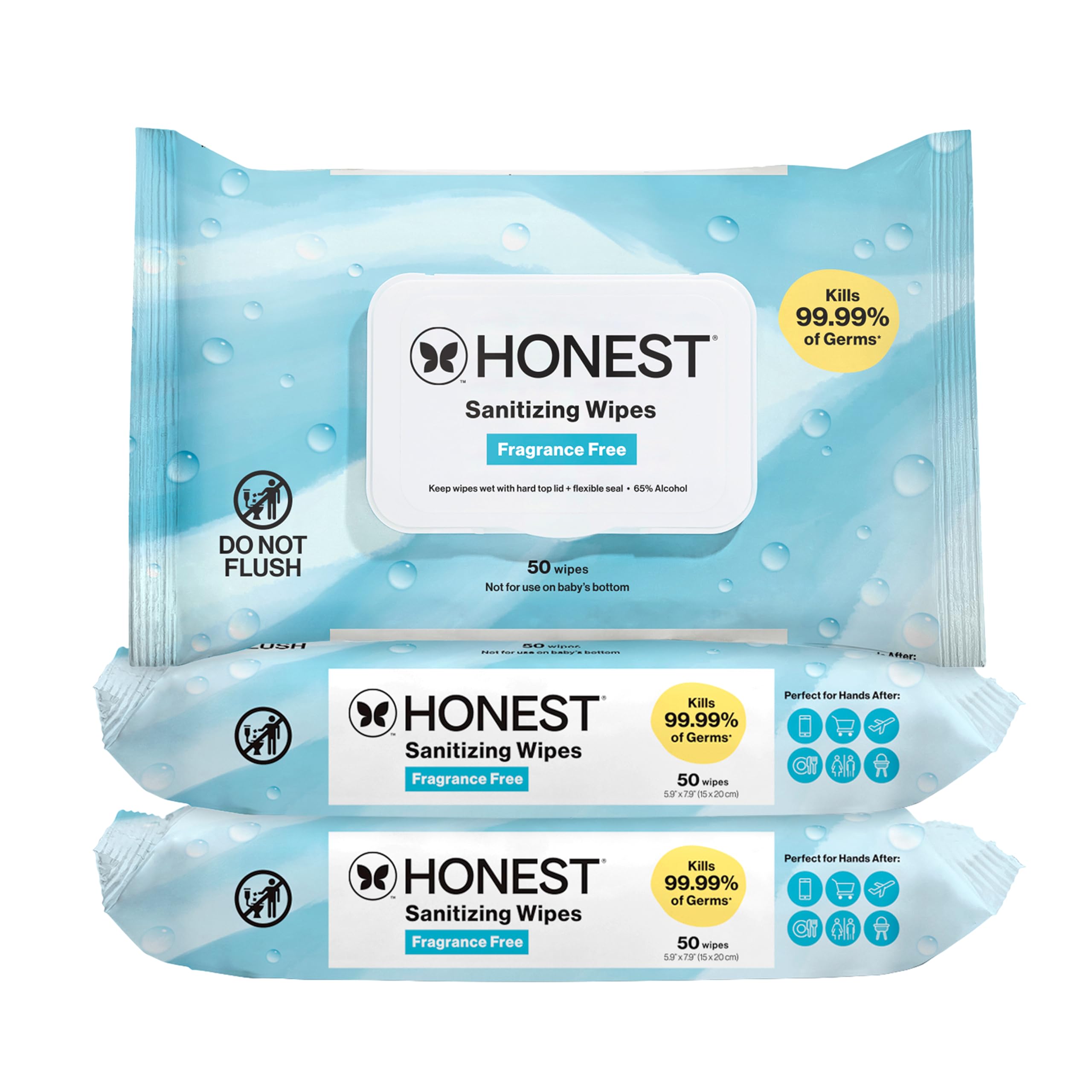 The Honest Company envase frontal mostrando la tapa fácil y conservación