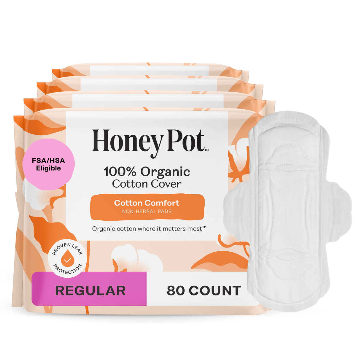 The Honey Pot Company paquete frontal mostrando diseño y marca, comodidad inmediata