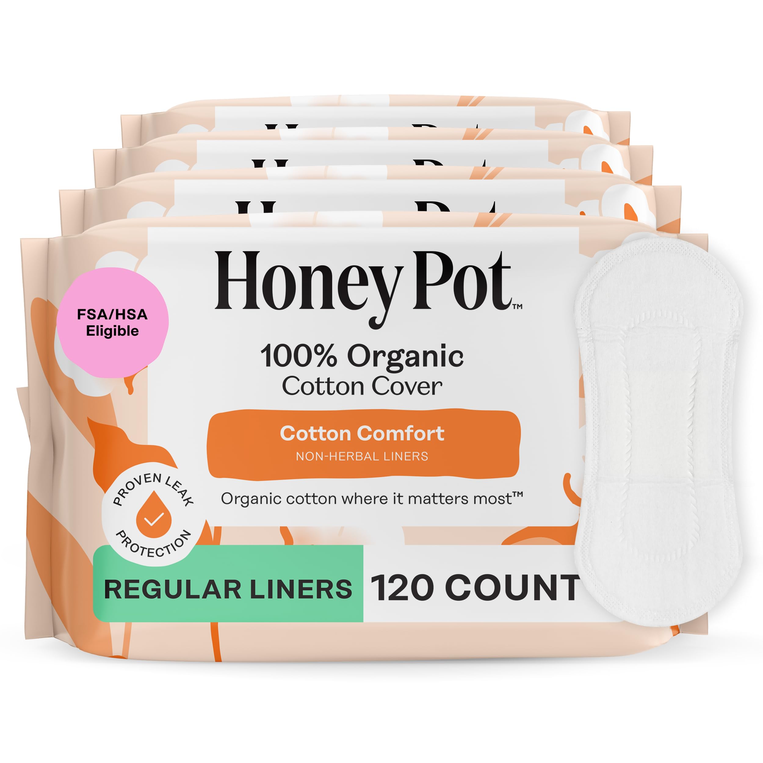 The Honey Pot Company empaque frontal Cotton Comfort protege y tranquiliza