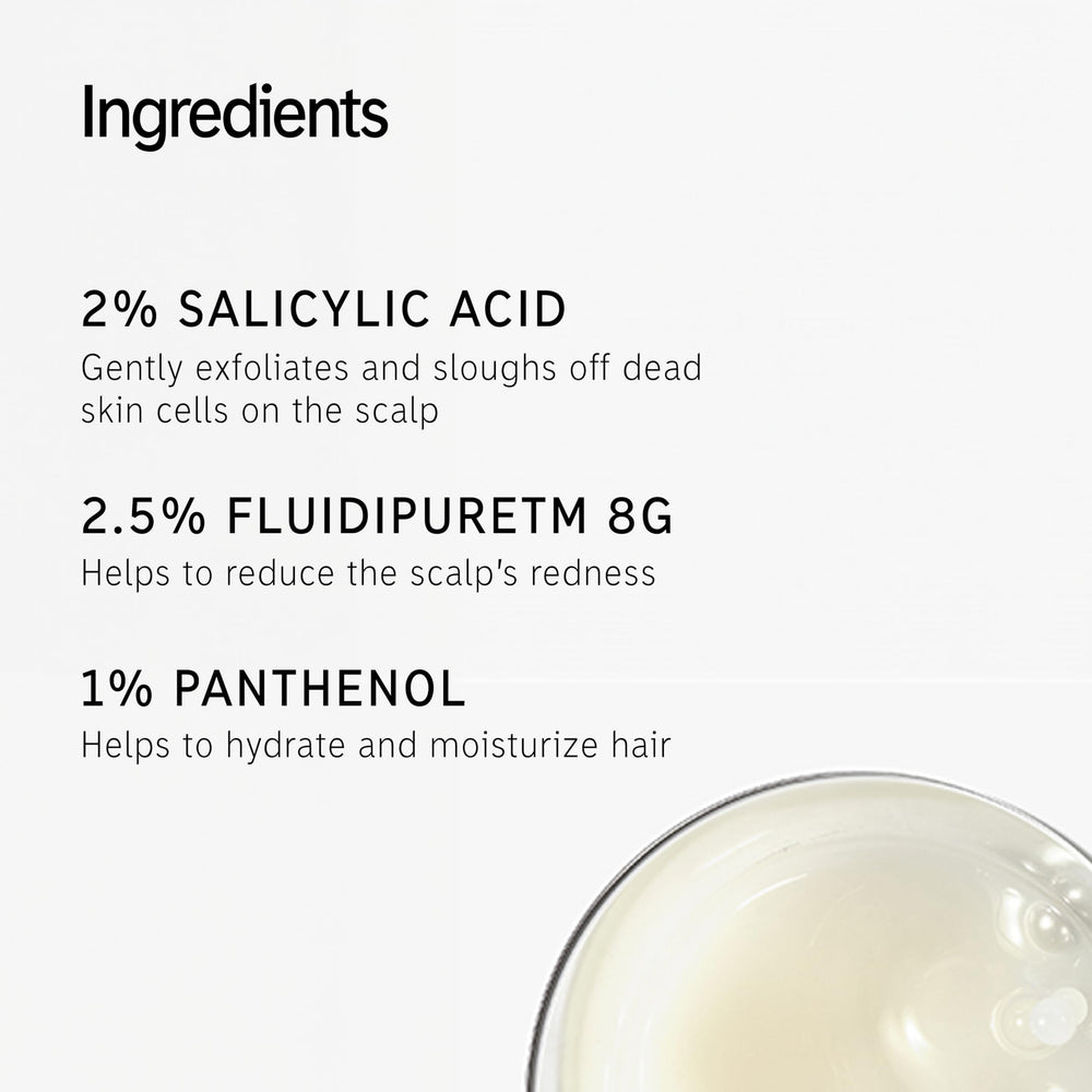 The INKEY List etiqueta con ingredientes mostrados, destaca ácido salicílico y pantenol calmantes