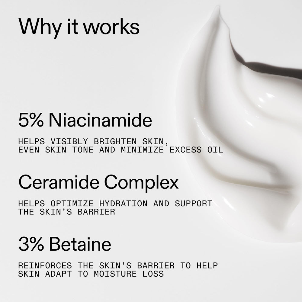 The INKEY List etiqueta de ingredientes que destaca glicerina, betaína y niacinamida