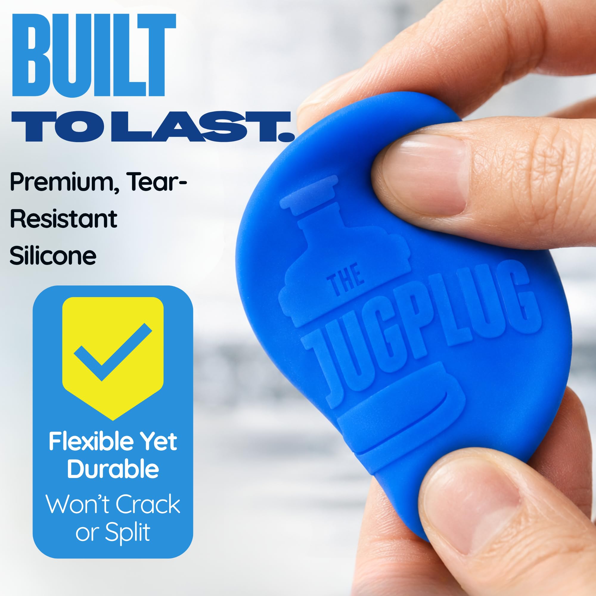 The Jug Plug sellando garrafón marca Primo para compatibilidad clara