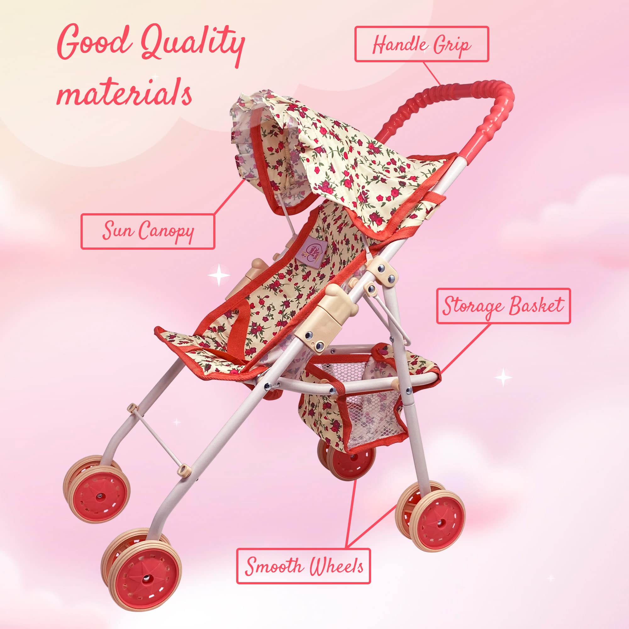 The New York Doll Collection cesta inferior con juguetes, facilita transporte