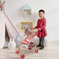 The New York Doll Collection primer plano del toldo ajustable protegiendo la muñeca