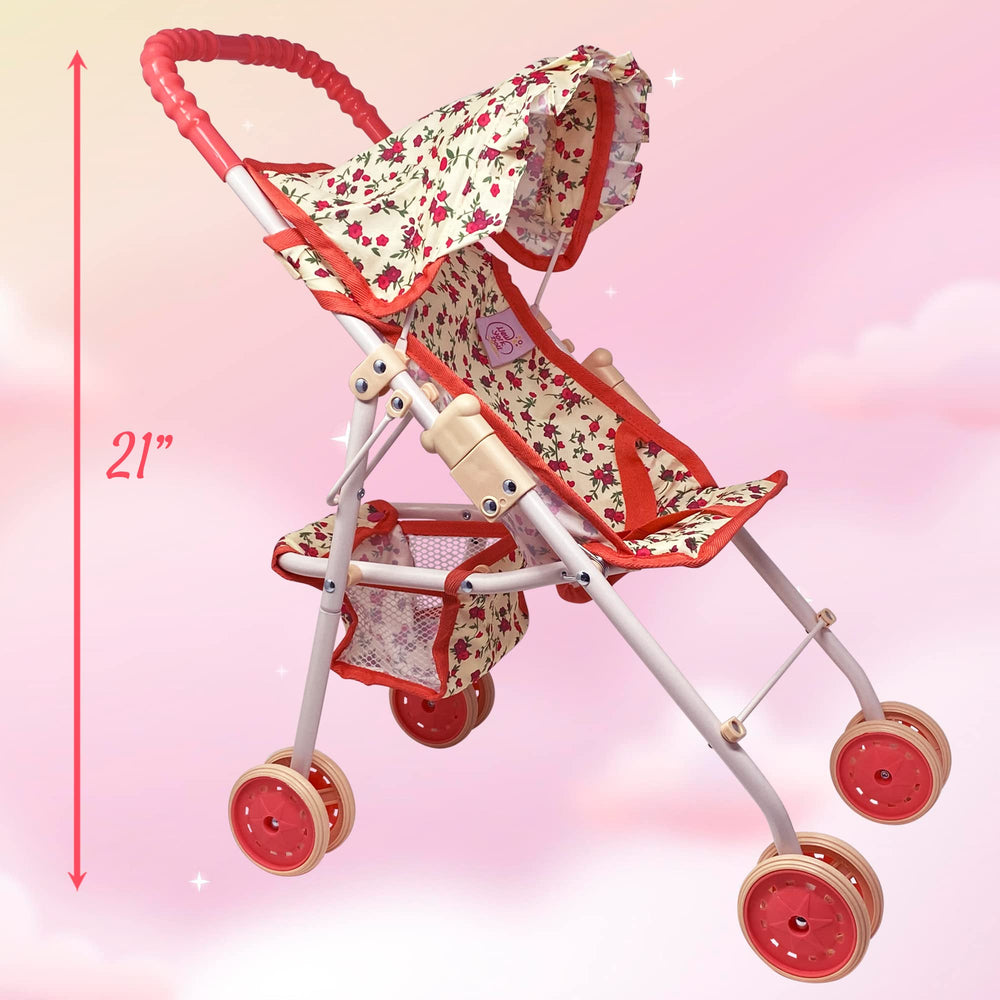 The New York Doll Collection cochecito plegado ocupa poco espacio para guardar