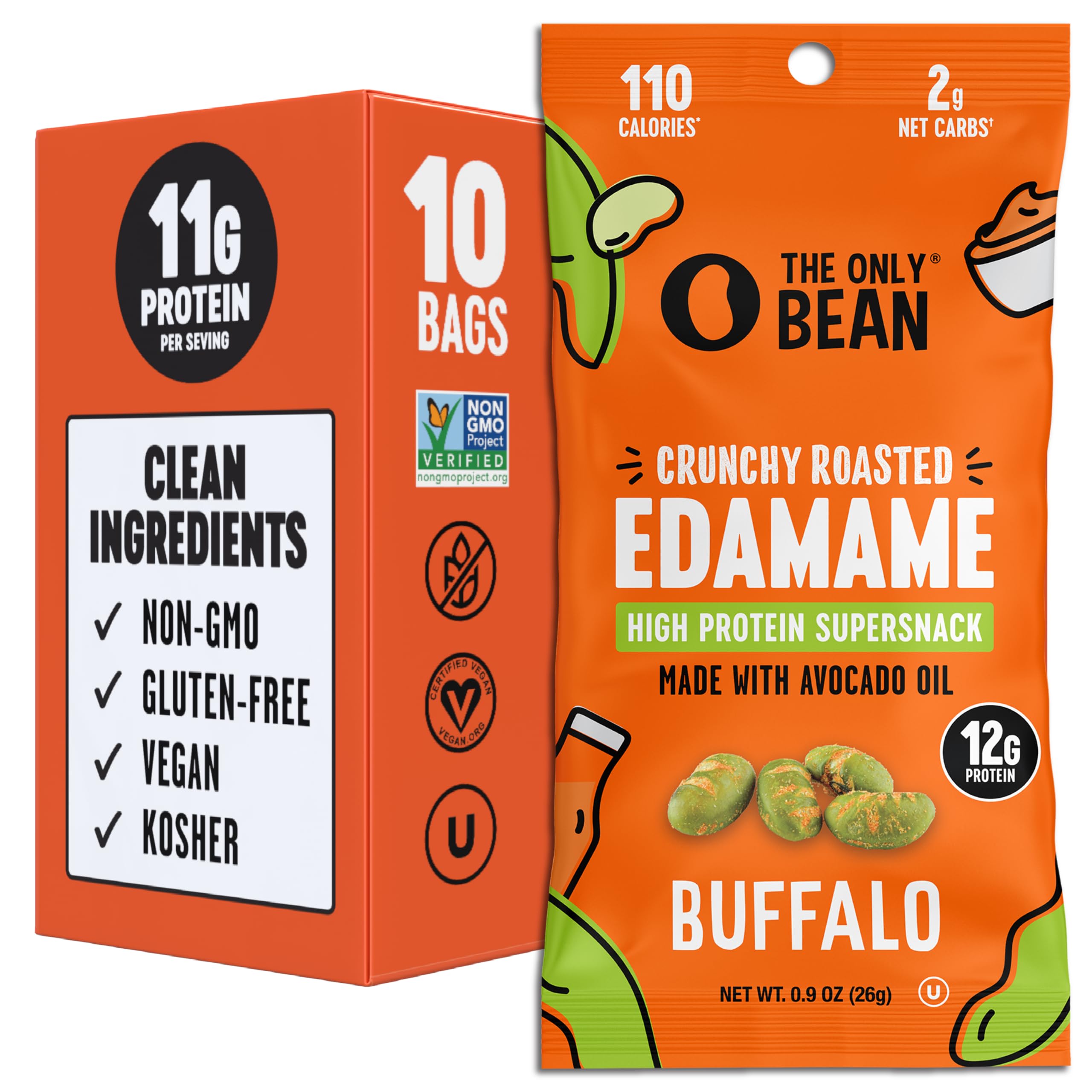 The Only Bean paquete Buffalo al frente, vistoso y práctico para llevar