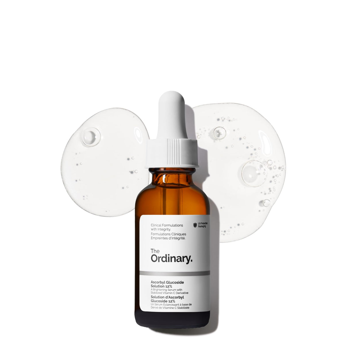 The Ordinary botellita frontal mostrando el envase y beneficio de claridad