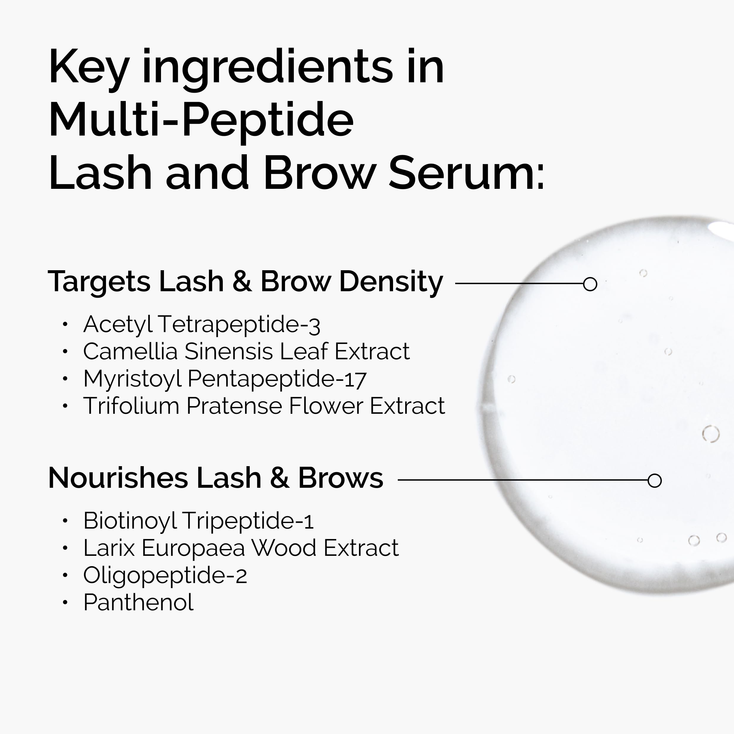 The Ordinary textura ligera del sérum en primer plano, beneficio absorción no grasa