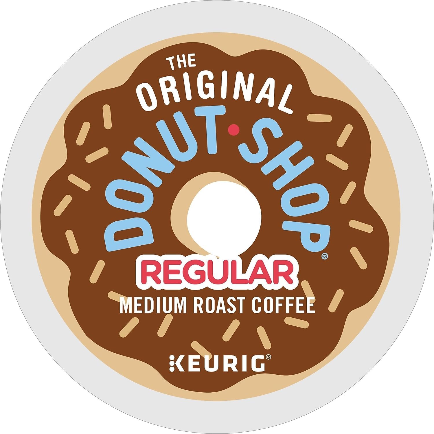 The Original Donut Shop café vertiéndose desde máquina Keurig, taza lista al instante