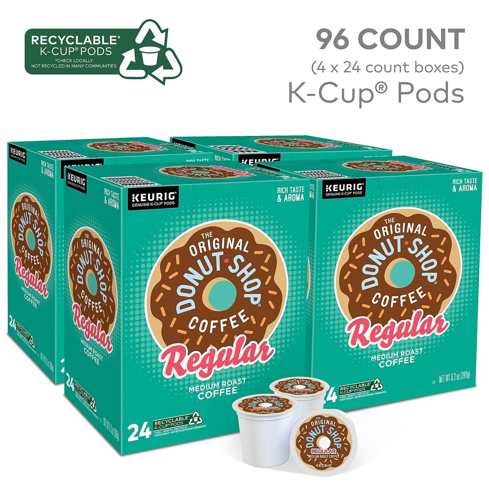 The Original Donut Shop cápsula K-Cup en primer plano, detalle de sellado para frescura