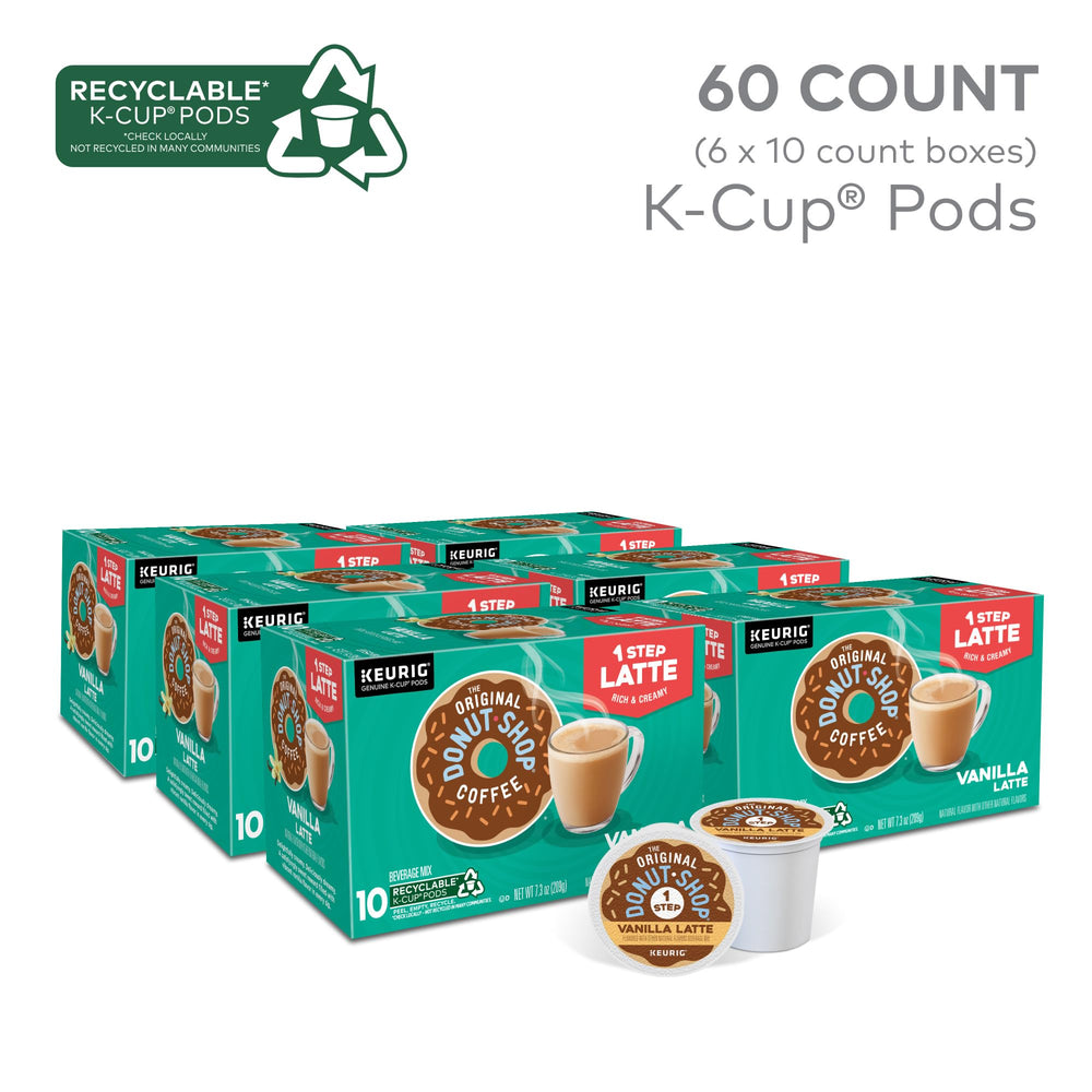 The Original Donut Shop cápsula K-Cup enfocada y lista para usar con crema instantánea