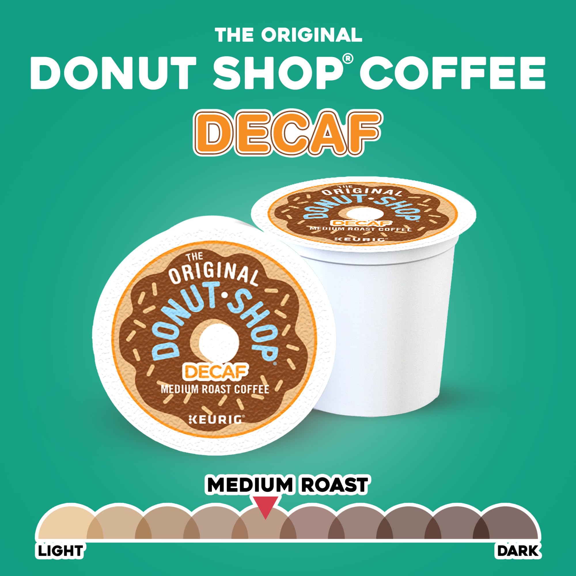 The Original Donut Shop cápsula en mano para comparar tamaño y facilidad de uso