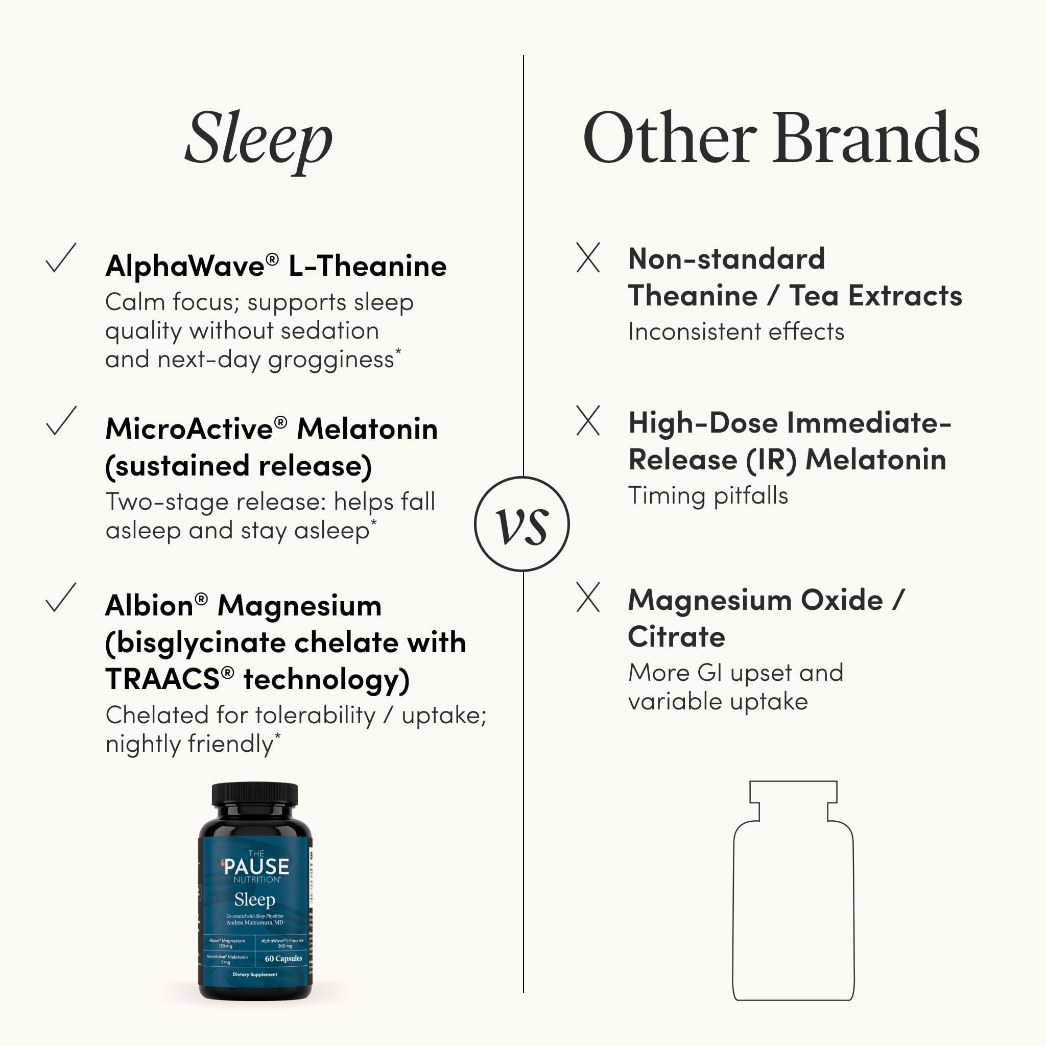 The 'Pause Life etiqueta con lista de ingredientes y beneficios para decisión informada