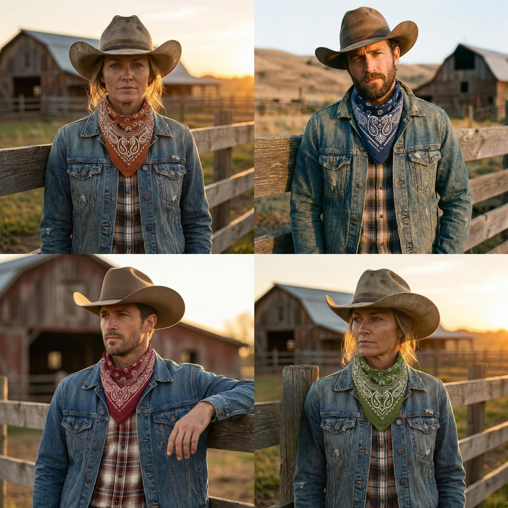 The Peacock Crew bandana Burgundy anudada en el cuello, protección y estilo