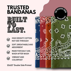 The Peacock Crew bandana Camo Green en senderismo, protección contra polvo