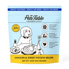 The Pets Table paquete frontal mostrando formato y sabor