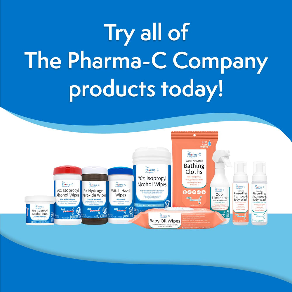 The Pharma-C Company etiqueta con ingredientes y precauciones visibles