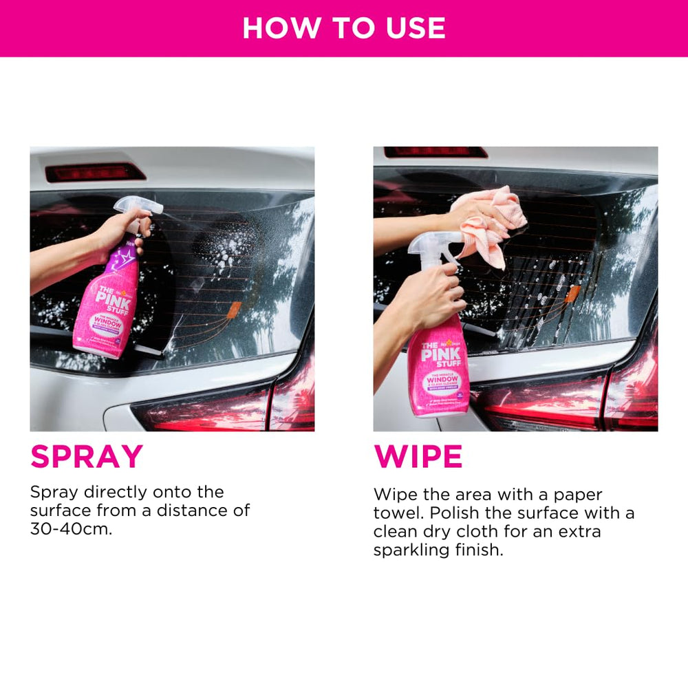 The Pink Stuff botella junto a objeto para comparar tamaño y capacidad