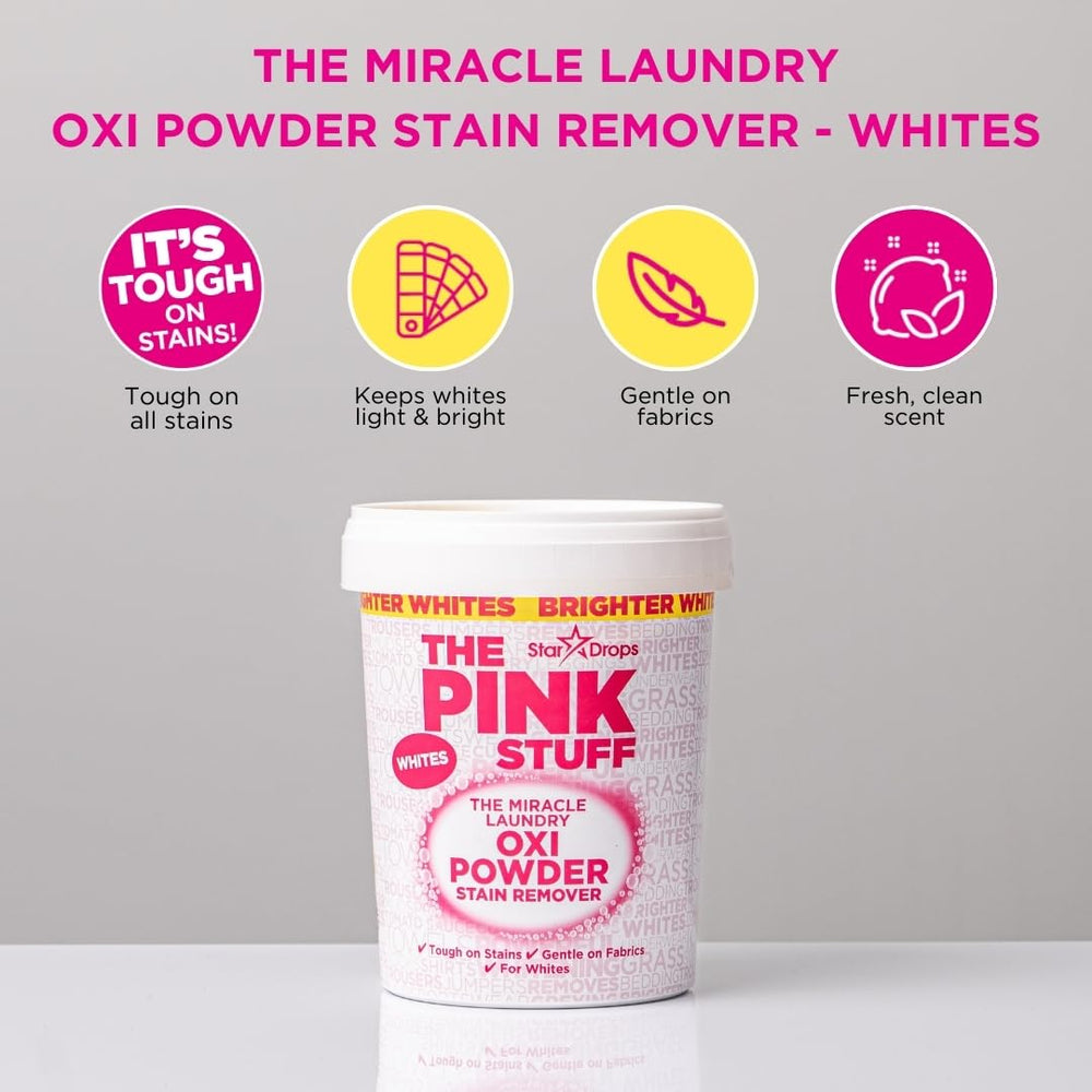 The Pink Stuff en lavadora con ropa blanca, mejora brillo y manchas