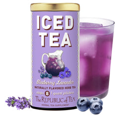 The Republic of Tea empaque frontal Beauty Blueberry Lavender mostrando caja y marca