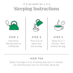 The Republic of Tea taza servida con té caliente y aroma reconfortante