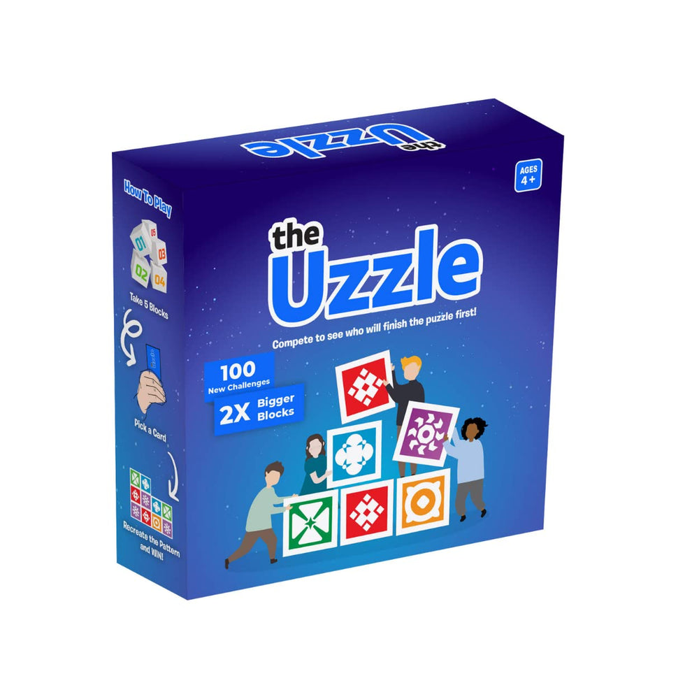 The Uzzle juego empacado listo para viaje mostrando portabilidad