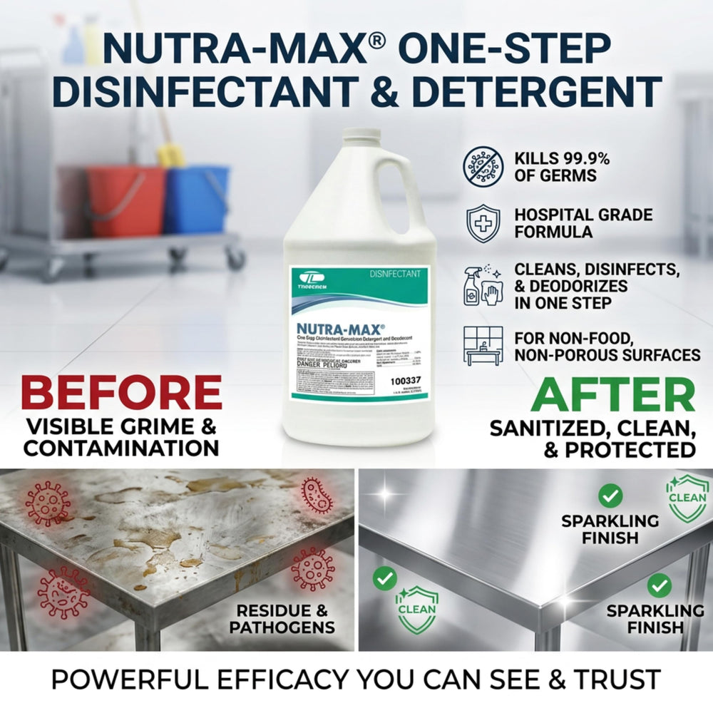 Theochem Nutra-Max etiqueta con instrucciones y registros EPA para confianza