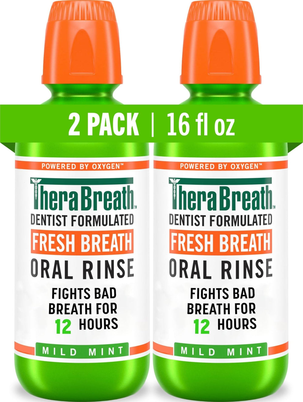 TheraBreath envase frontal mostrando el pack y beneficios