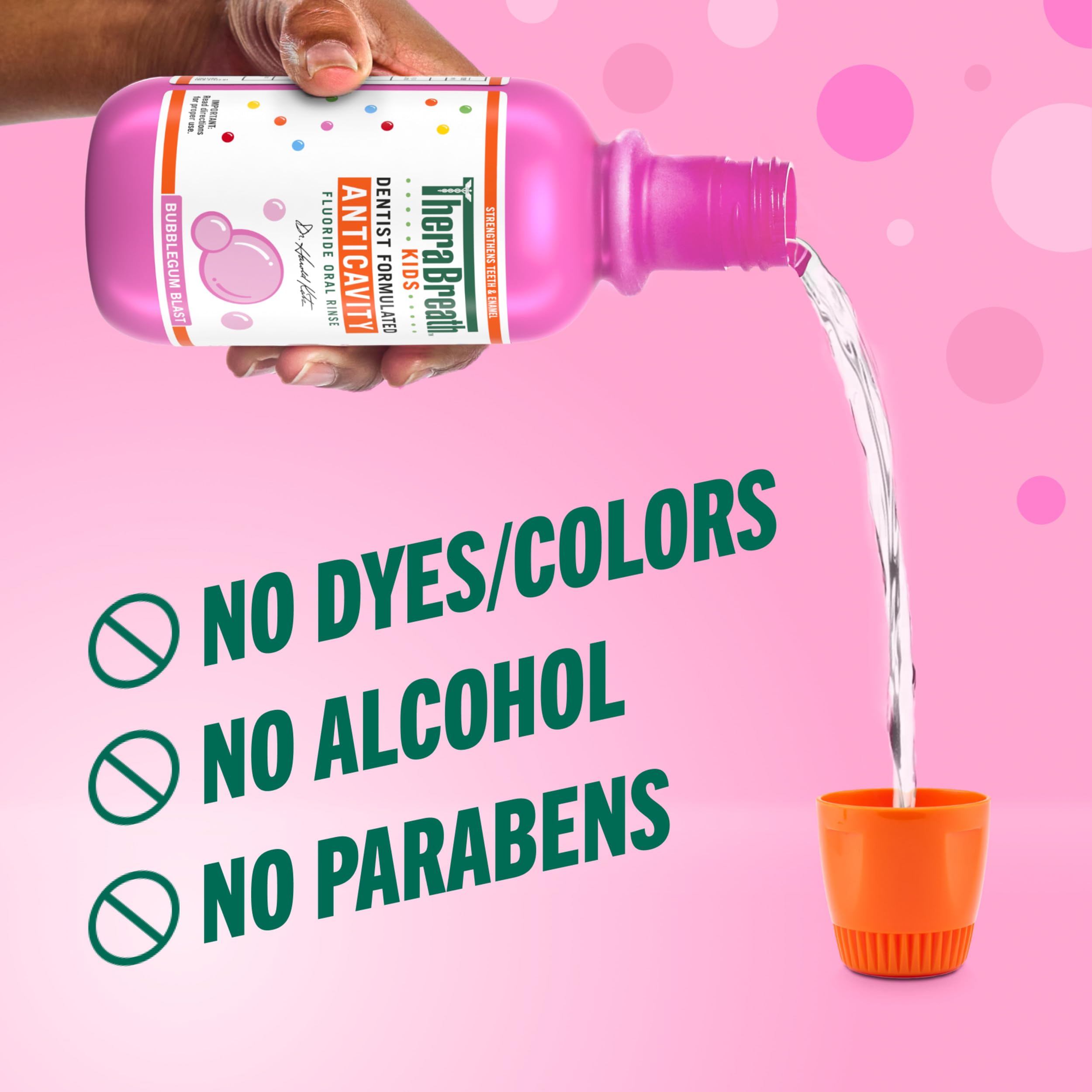 TheraBreath comparación de tamaño de botella para ver cantidad exacta