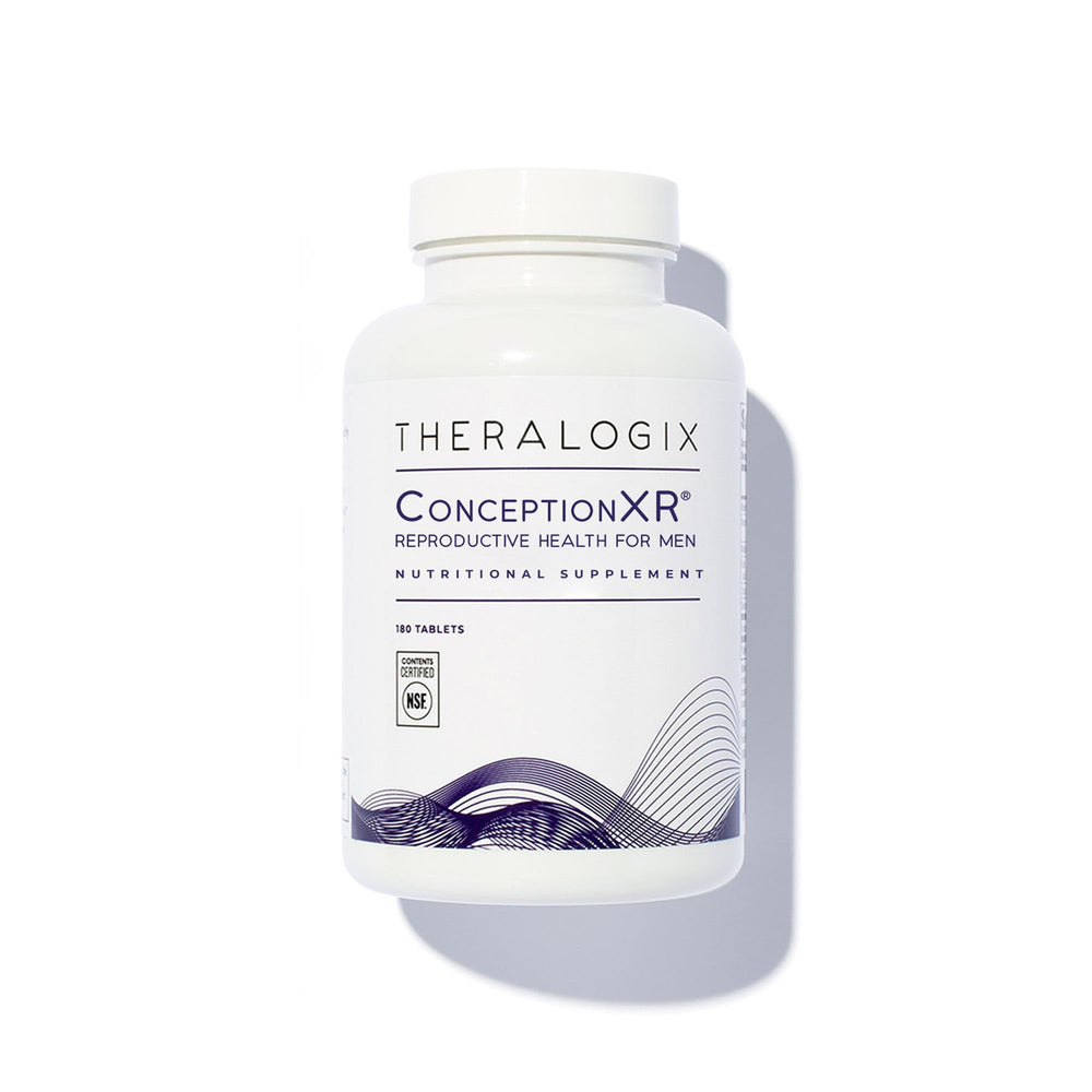 Theralogix ConceptionXR etiqueta y sello NSF que garantiza pureza y potencia