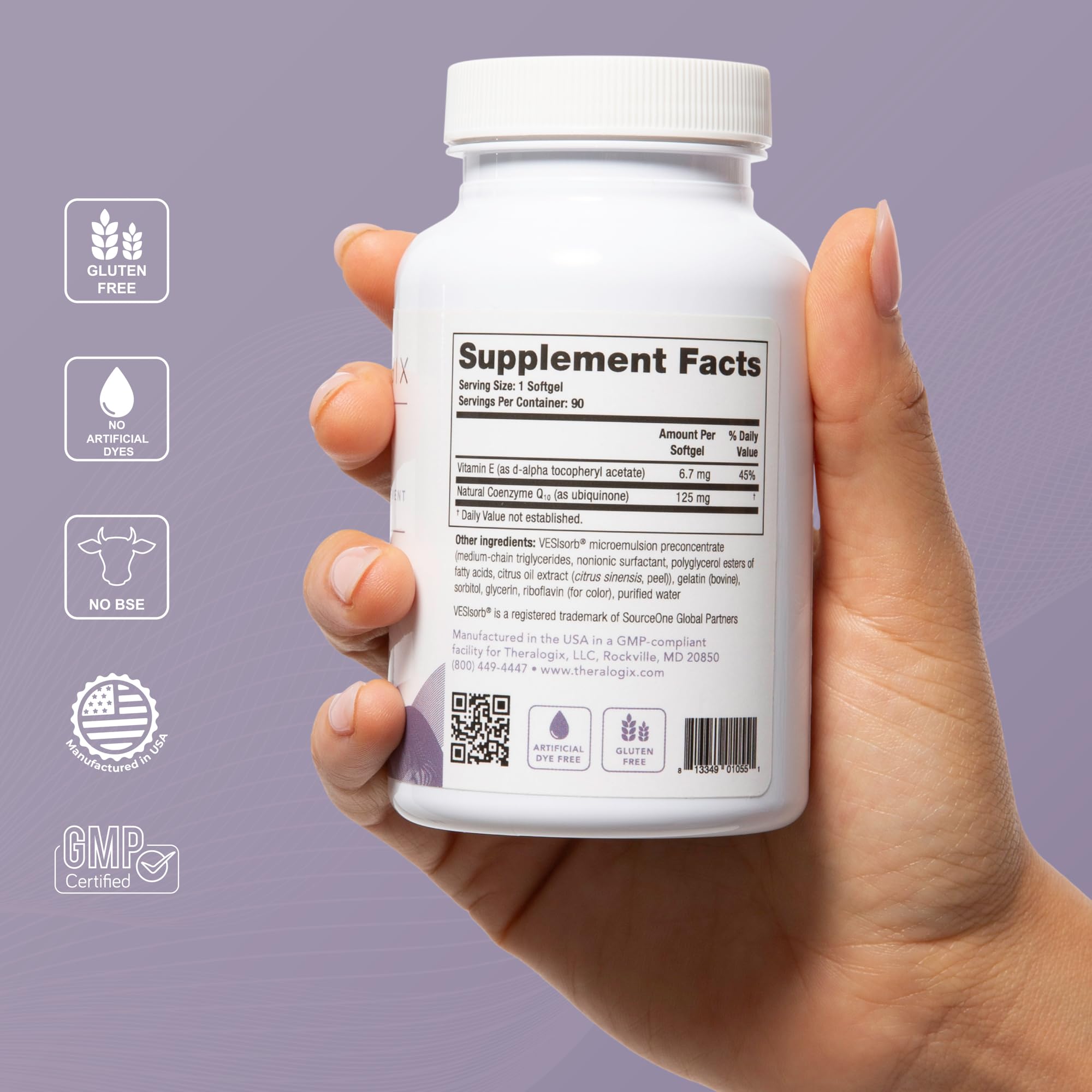 Theralogix NeoQ10 lista de ingredientes premium y trazabilidad