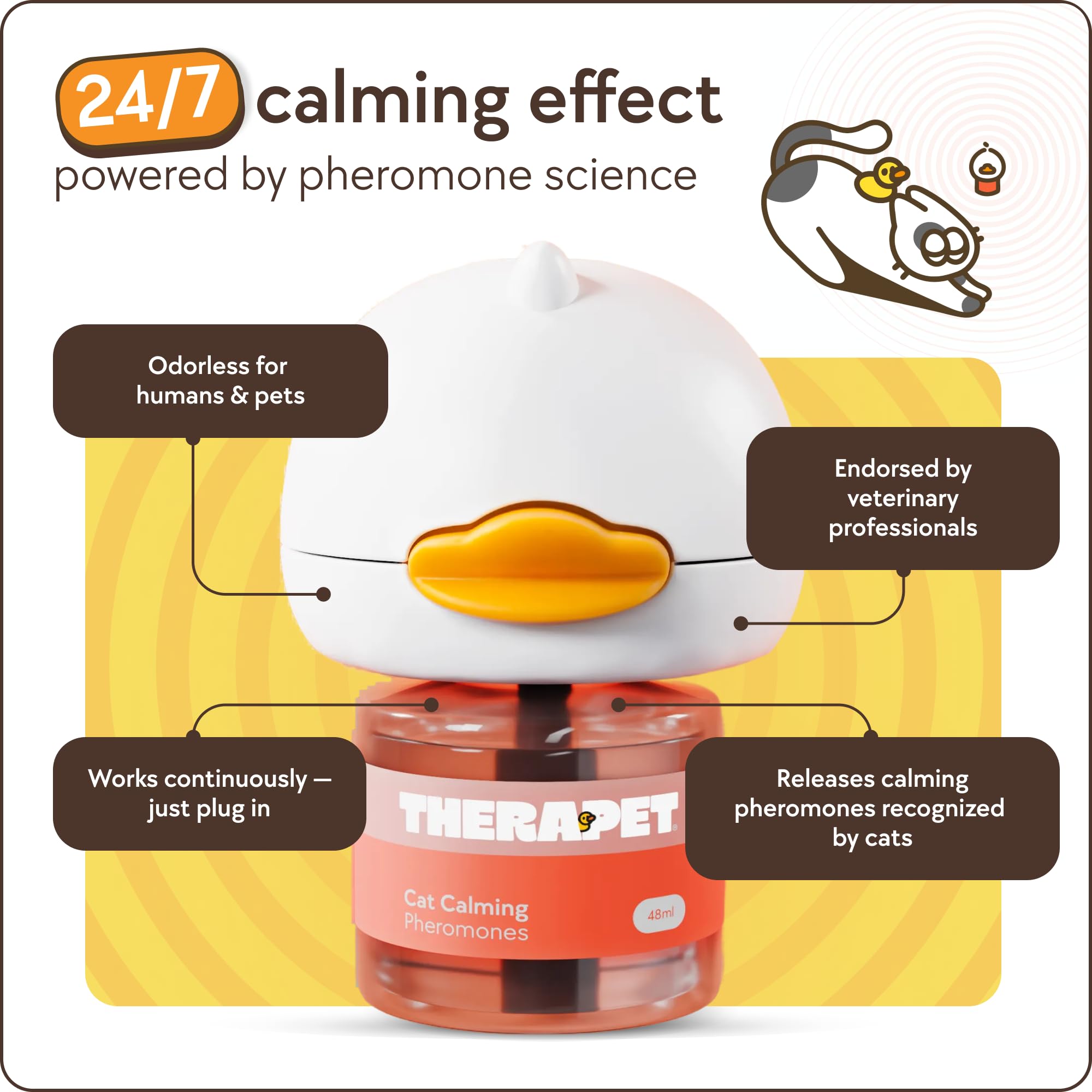 Therapet MD difusor con luz tenue creando ambiente relajante